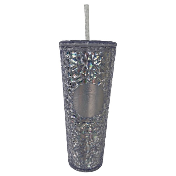 NWT Starbucks 2024 Sparkling Iridescent Unicorn Diamond Gemstone Venti Tumbler - Picture 2 of 13